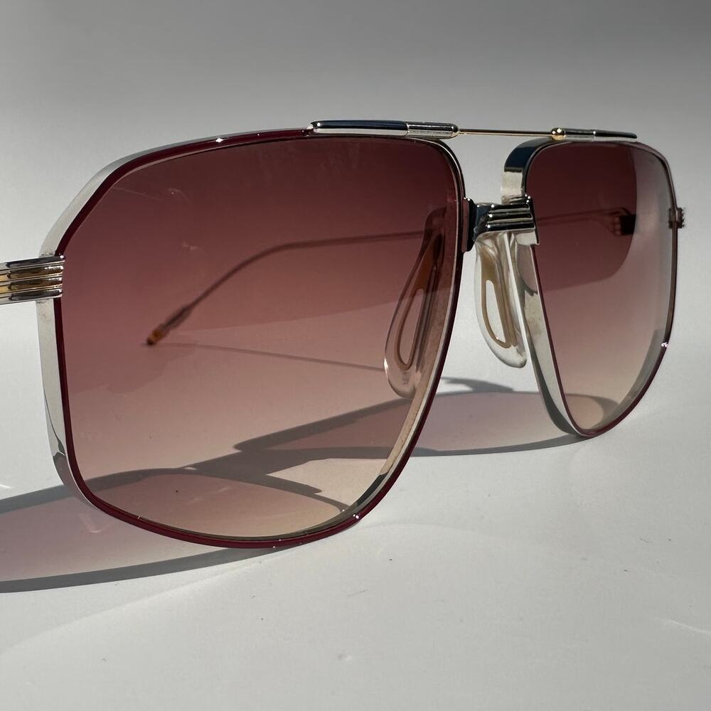 Jacques Marie Mage Jagger Empire Aviator Sunglasses Titanium x/350 Burgundy - Picture 3 of 16